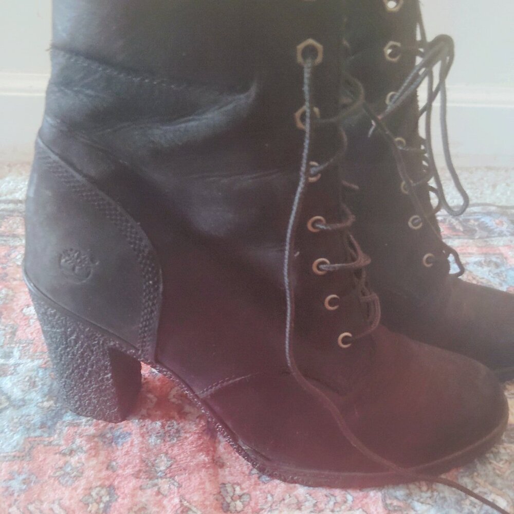 9.5 Women's Timberland black heeled boots from the Allington or Glancy